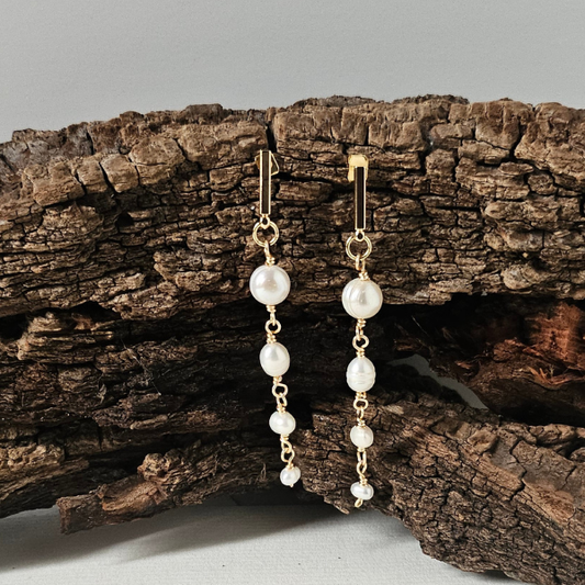 Arete Linea Perlada