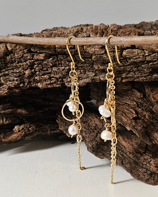 Aretes encanto perlado