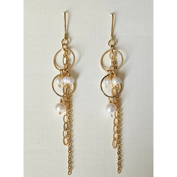 Aretes encanto perlado