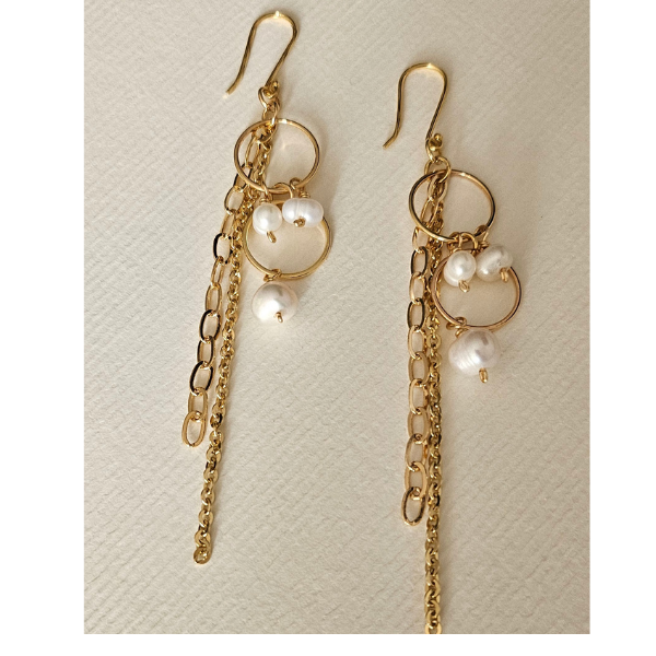 Aretes encanto perlado