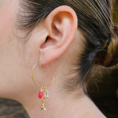 Arete argollas estrella