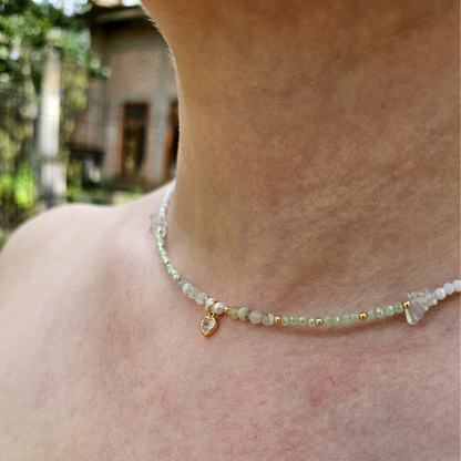 Collar corazón de cristal