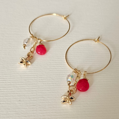 Arete argollas estrella