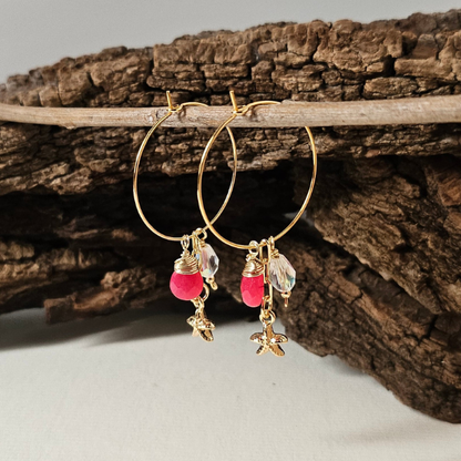 Arete argollas estrella