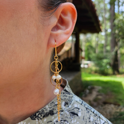 Aretes encanto perlado