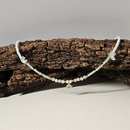 Collar corazón de cristal