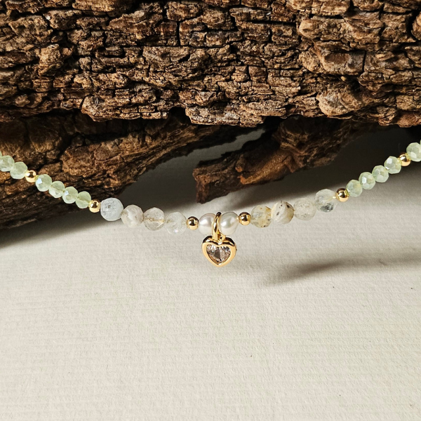 Collar corazón de cristal