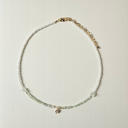 Collar corazón de cristal