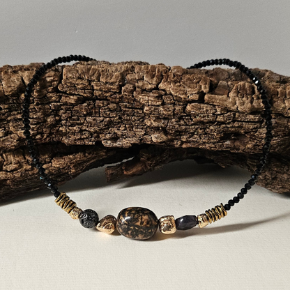 Collar circulo negro