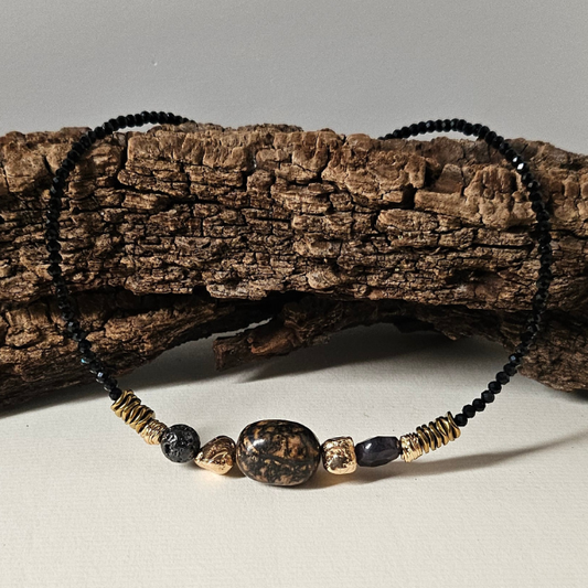 Collar circulo negro